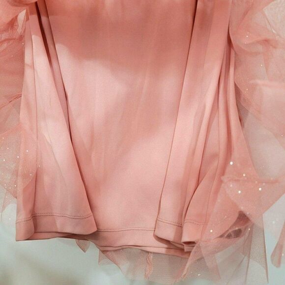 Teeze Me Strapless pink glitter dress, party homec - Picture 8 of 11